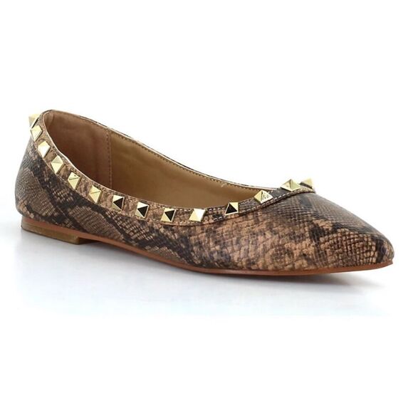 Seven7 Snakeskin Flats - Picture 1 of 8